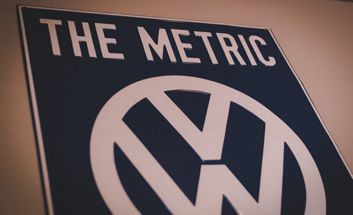 The Metric Nut VW tin sign