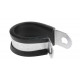 Cable or Hose Clip Black Screw Stainless Steel P Clamp, 20mm Max.