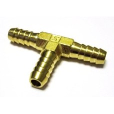 Brass T piece fuel hose splitter/connector