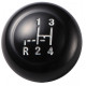 Black Shift Knob (Gear Lever) for VW Beetle and Karmann Ghia  (12mm)