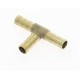 Brass T piece vacuum hose splitter/connector