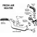 Heater Hose, Heater Box to Chassis, 60mm/50mm x 356mm Long