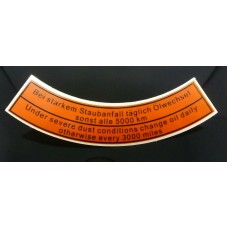 Air Cleaner Service sticker (Early Style)
