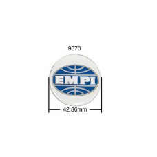 Wheel Cap/Horn Button Sticker, EMPI Logo White/Blue 43mm