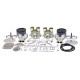 Dual EMPI 44 HPMX Kit with chrome Air Cleaners for VW Type 1 Beetle, KG and Kombi Engines