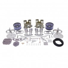 Dual EMPI 40 HPMX Kit with chrome Air Cleaners for VW Type 4 Kombi Engines 1700cc, 1800cc and 2000cc