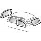 Beetle 1958 to 1967 Window seal kit with trim groove