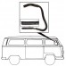 Opening Quarter light seal in the cab door Right hand side VW Kombi 1968 to 1979